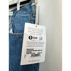 NWT Ética Stanton Wide Leg Button Fly Jeans Fistral